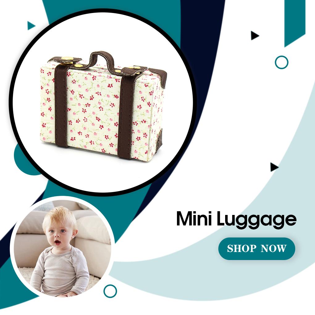 Mini Luggage Case Premium Doll Decoration Accessory Toy House Decoration Travel Cases Decorative Pretended Play Toy