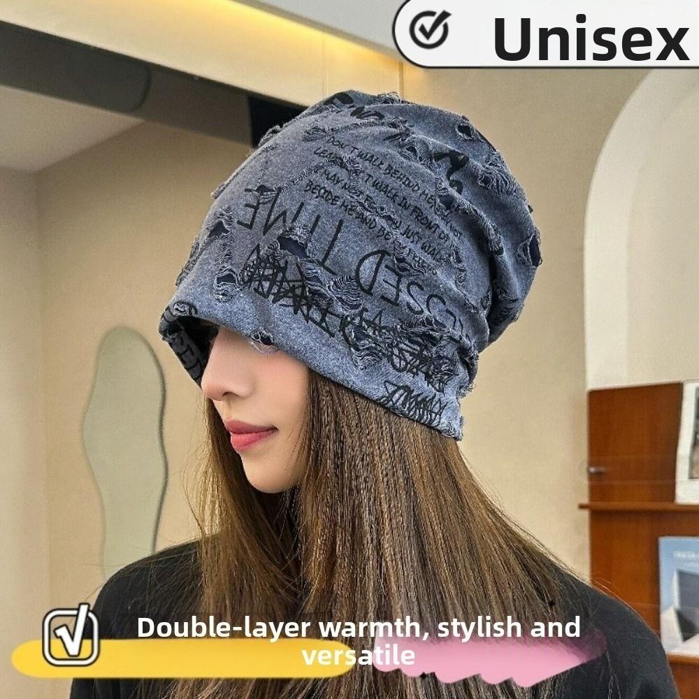 

Fashion Polyester Cotton Women Beanies Soft Elastic Ear Warmer Cap Breathable Hip-hop Bonnet Warm Pullover Cap for Women and Men темно-синий