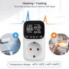 LCD Digital Backlight Thermostat Temperature Controller Socket 16A EU Plug High-Precision Socket Outlet With Timer Sensor