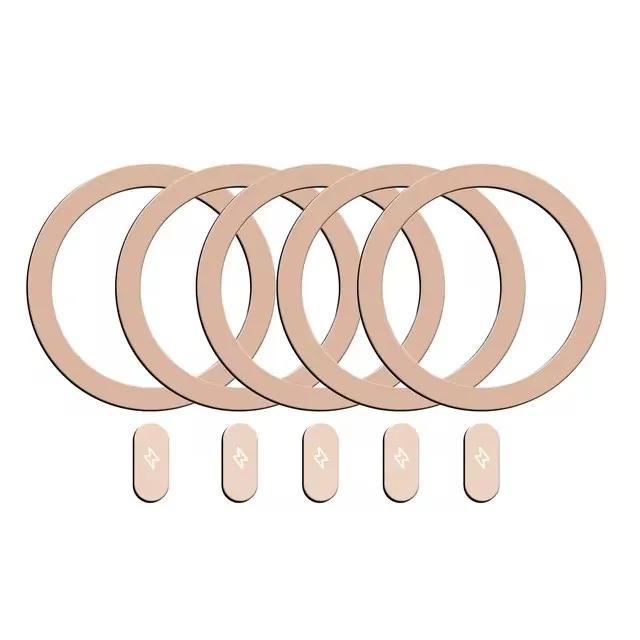 1/5KS Magnetická nálepka Kovový kroužek pro Magsafe Bezdrátové nabíjení Kruhový nabíjecí disk Magnetické nálepky Pro iPhone 16 15 13 Pro Max