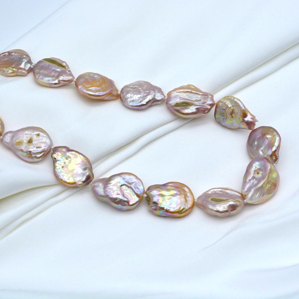 Women's Necklace Baroque Natural Freshwater Pearl Necklace Deep Purple Pearl Classic Style Mom Gifts