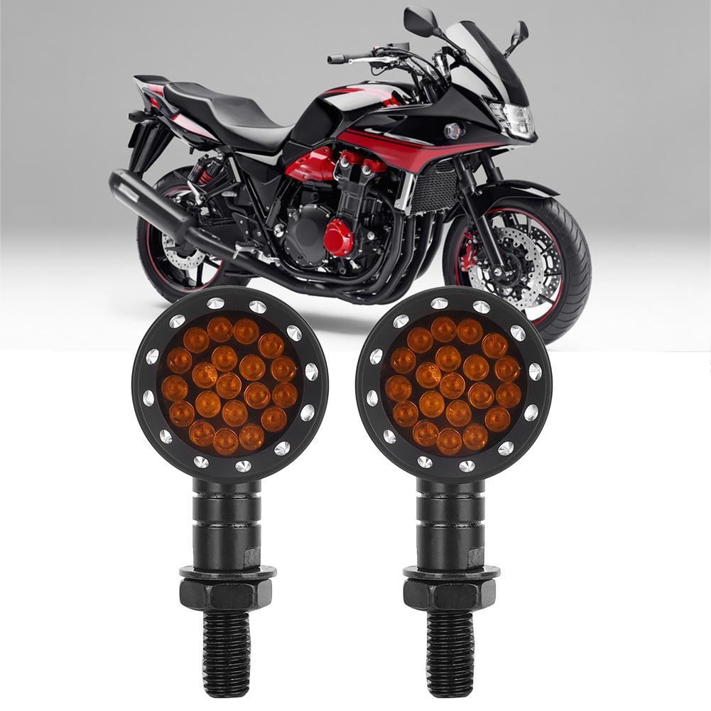Vintage Black Motorcycle LED Turn Light Indicator Lamp Accessory Fits for Yamaha
