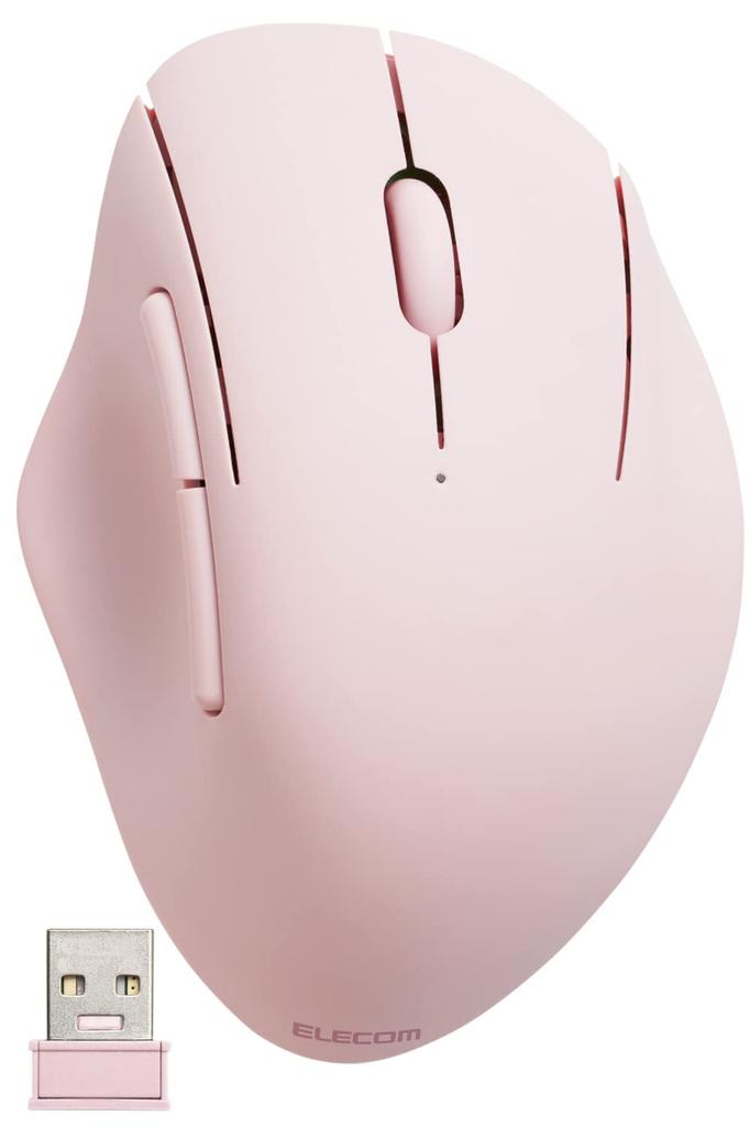 ELECOM SHELLPHA Wireless Mouse, 2.4GHz, Quiet, Antibacterial, 5 Buttons, Pink, M-SH20DBSKPN
