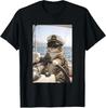 Funny Captain Cat Print TShirt Sailor Kitten on Boat Graphic Tee Casual Round Neck Short Sleeve Tops for Summer Daily Wear