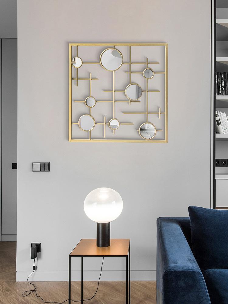 European-style round combination wall decoration mirror wall hanging creative bedroom living room sofa background wall pendant