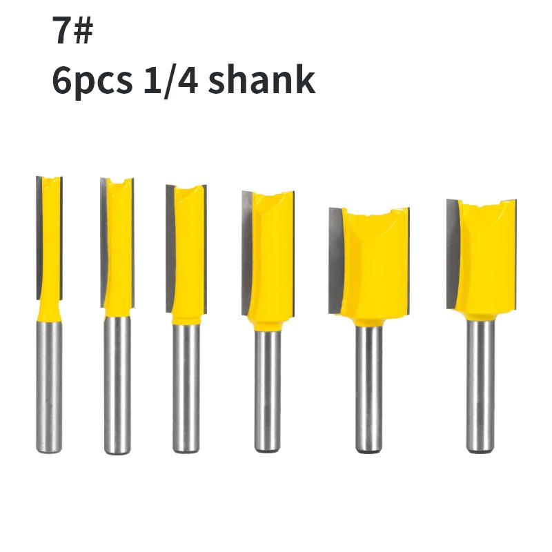 1/4 Shank Straight Bit Tungsten Carbide Single Double Flute Router Bit Wood Milling Cutter For Woodwork