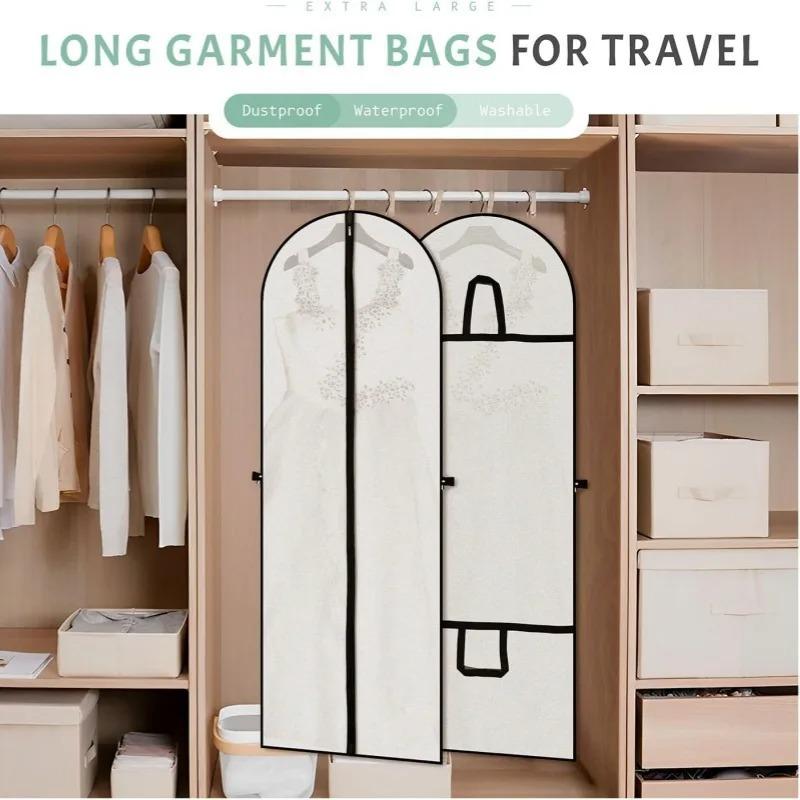 183x60cm Garment Clothes Dust Cover Suit Dress Jacket Travel Wedding Dress Protector Bag Anti-dust Moistureproof