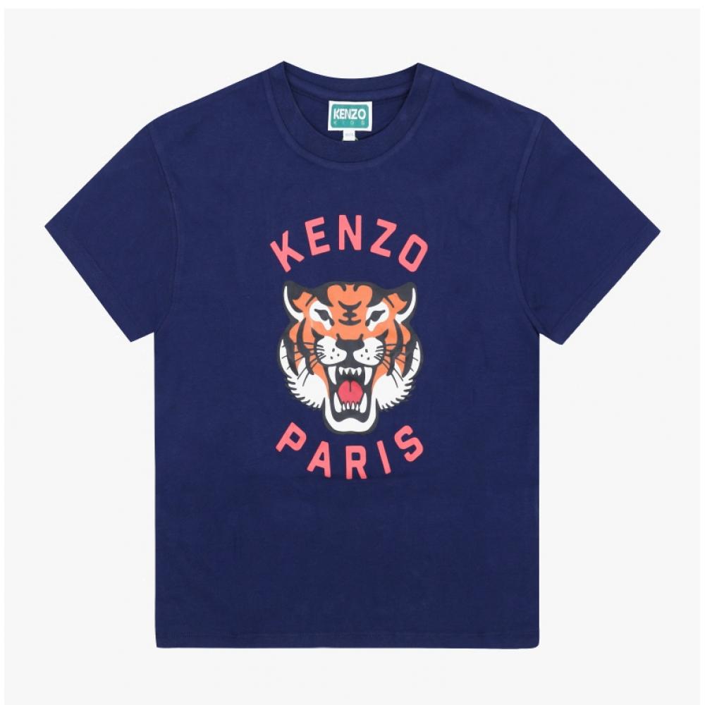 Kenzo Kids Short Sleeve Tee Tiger K61676 84n