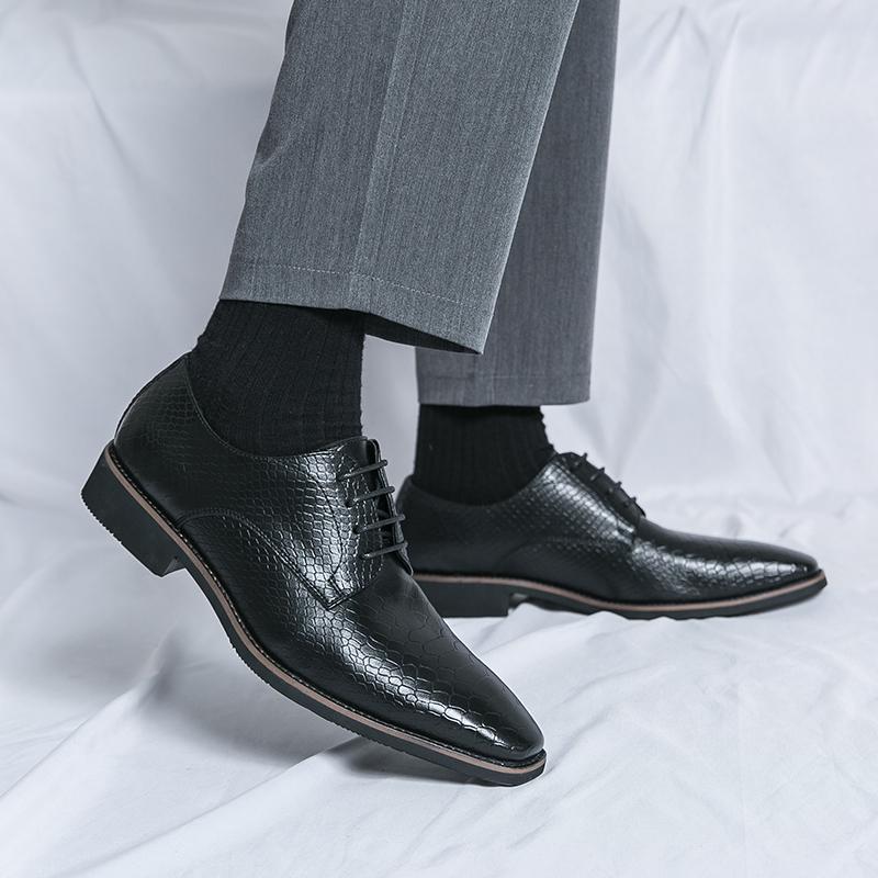 Personalized Style Men's Leather Shoes Classic Black Brown Wedding Outdoor Party Casual Business Men's Shoes Plus Size-46