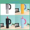 Insulated Travel Mug With Handle And Straw For Outdoor And Car Use