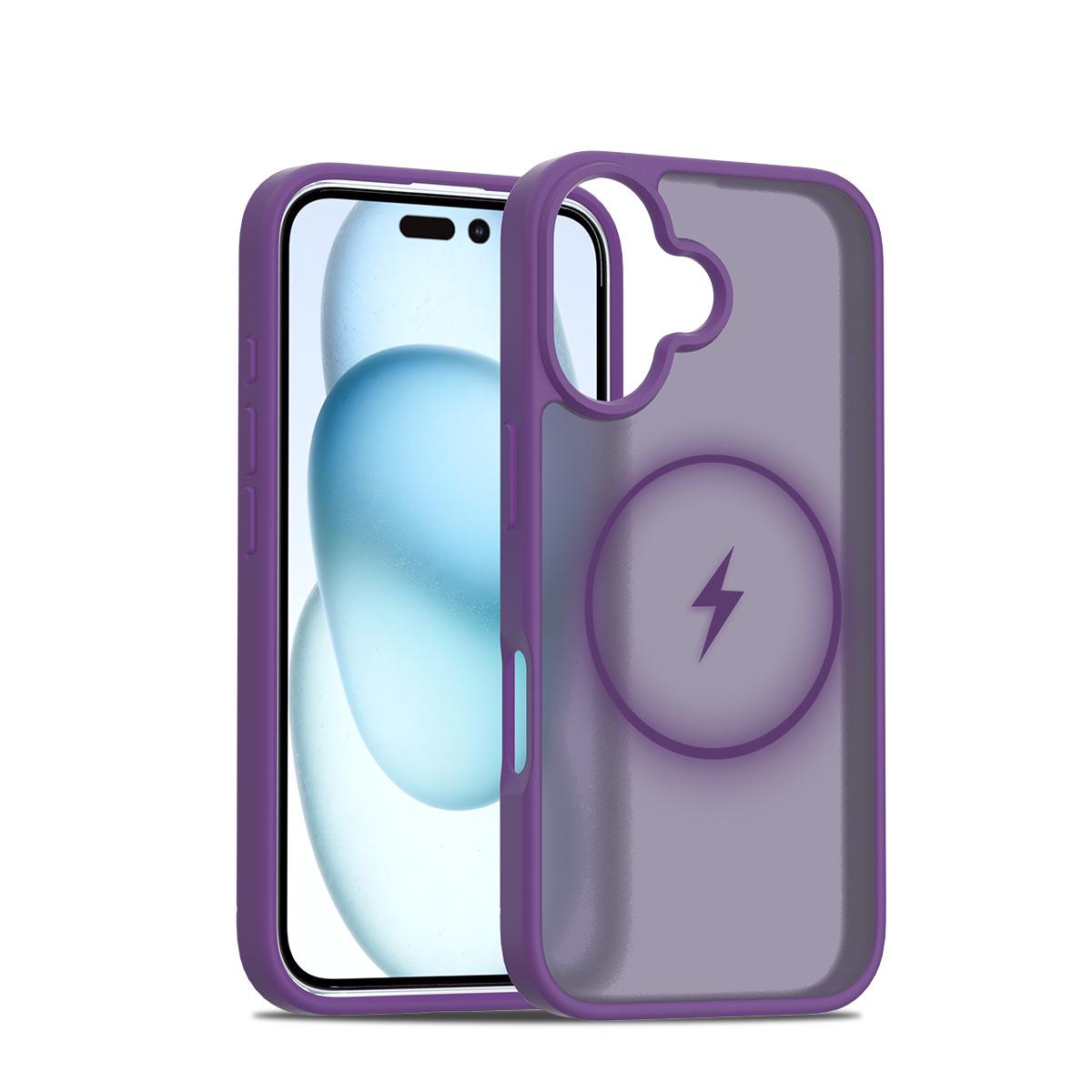 

Silver Shield Magnetic TPU Drop-proof Phone Case for Apple 16 iPhone 15