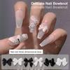 50 st/paket Söta Rosett Nail Art-dekorationer 3D Hartsband Enkla Manikyrtillbehör DIY Hantverksmaterial