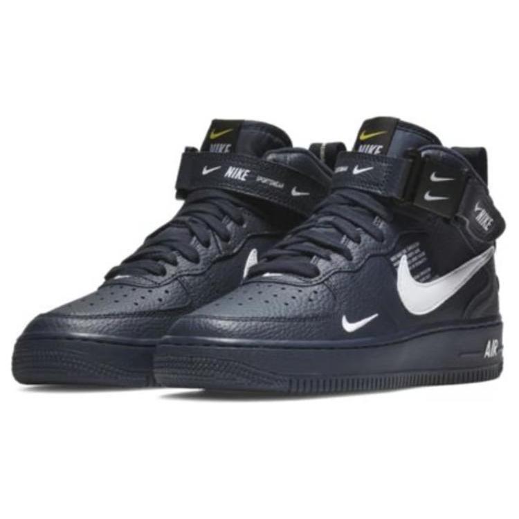 Nike Air Force 1 Mid Obsidian Tour Yellow White GS AV3803-400