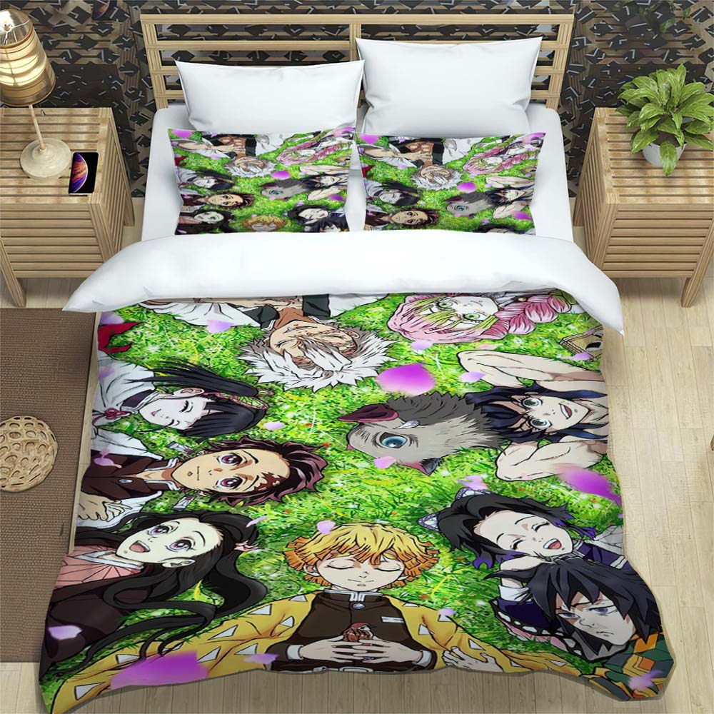 

The new Kamado Tanjiro (Kimetsu no Yaiba) bedding set—which includes a duvet cover and two pillowcases—is the perfect holiday 135x200cm