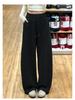 Women's Yellow Velvet Wide-Leg High-Waist Banana Pants - Autumn/Winter