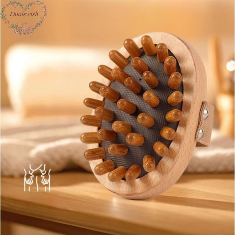 

Массажная щетка для прочистки меридианов с воздушной подушкой, скребок, разминатель для живота, для похудения ног, мягкая щетка, бытовая, для тела, универсальная коричневый