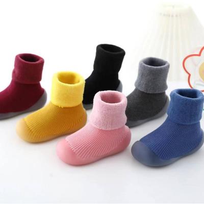 Autumn & Winter Non-Slip Baby Shoes with Soft Sole and Cartoon Design, Velvet-Lined for Toddlers
