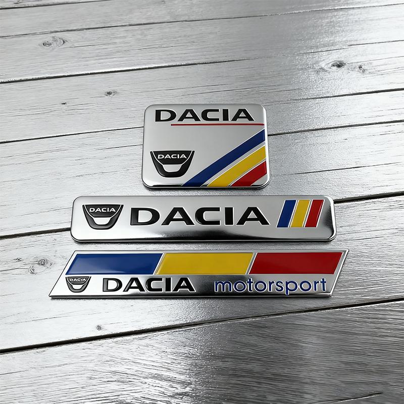 3D hliníková automobilová emblémová odznaky Zadní samolepka na kufr Pro Dacia Logan Sandero Duster Lodgy Spring Jogger Dokker Stepway RS Příslušenství