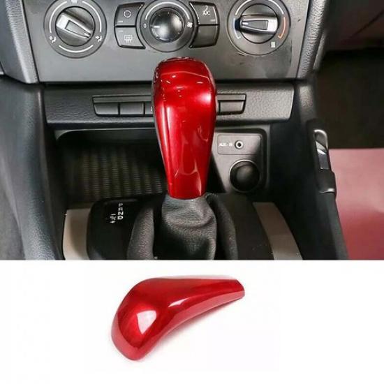 Car Central Console Gear Shift Knob For BMW X1 E84 Cover Trim 2010-15 Bright Red