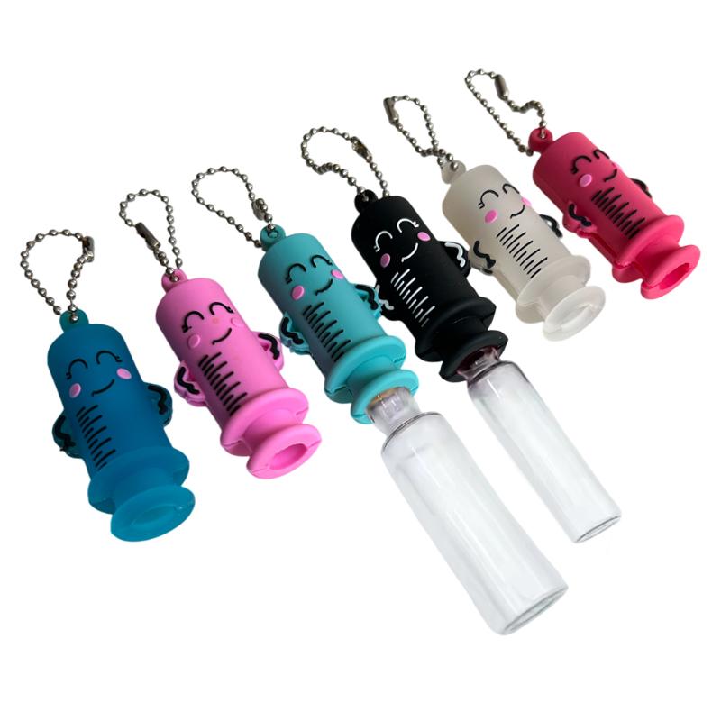 Ampoule Bottle Opener Pendant Soft Gel Ampoule Keychain Syringe-Shaped Nurse Doctor Ampoule Opener Medication Vial Breaker Tool