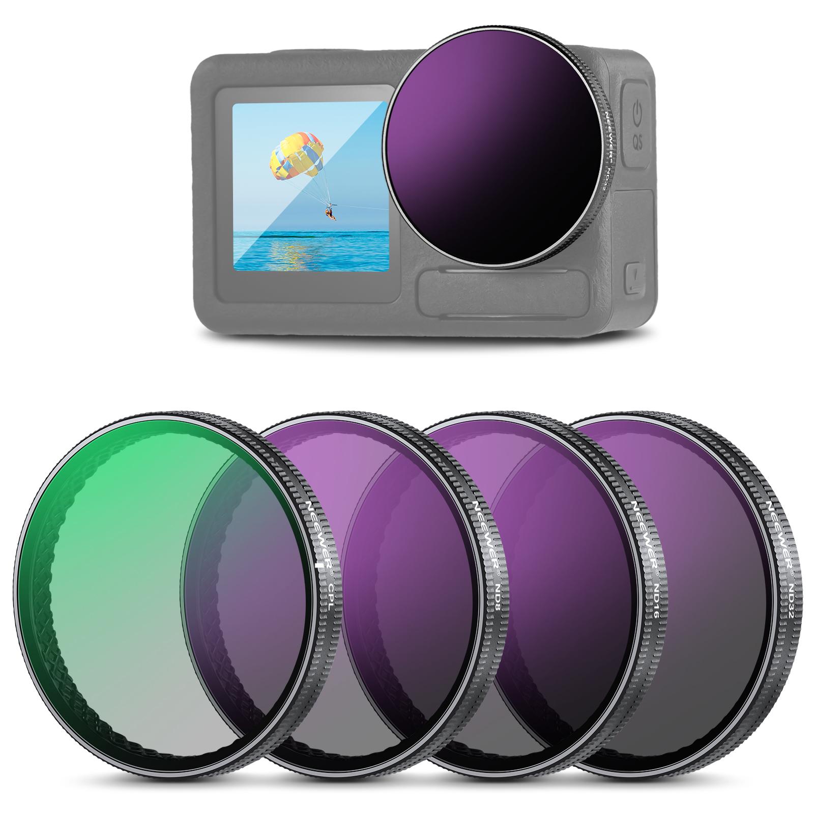 NEEWER for DJI ND Filter for DJI Osmo Action 3 4 5Pro ND Filter DJI CPL Lens Kit ND8 ND16 ND32 Multi Coated Accessories ND8 16 32 CPL
