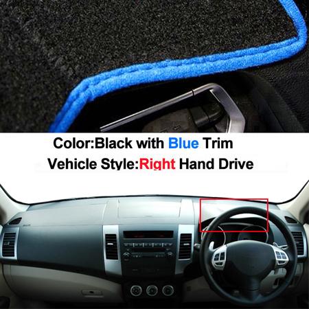 Car Dashboard Cover Dash Mat Carpet Rug For Mitsubishi Outlander 2nd Gen CW/ZG/ZH 2006 – 2012 2 Layers Sunshade Auto Cape