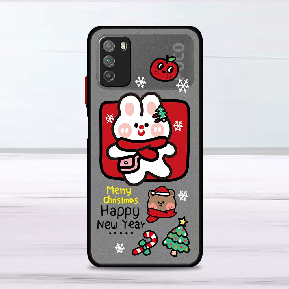 Merry Christmas Case For Xiaomi Mi Poco X3 NFC M3 11 10 12 9T 11T 10T Pro Note 10 Lite Matte Hard Phone Covers