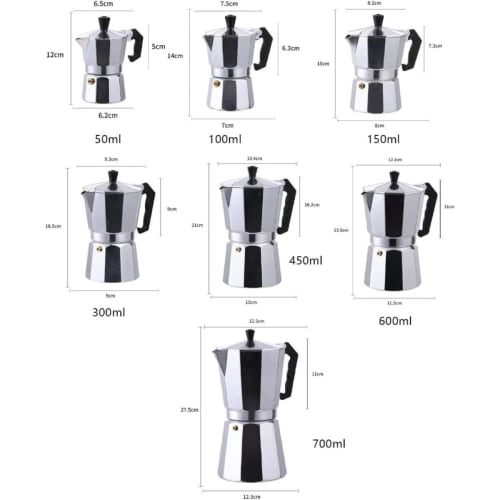 BAIRNOX Italian Espresso Pot, Italian Moka Pot, Large Capacity Aluminum Coffee Pot, Italian Espresso Extractor, Moka Pot, Italian Espresso Machine, It