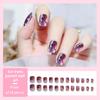 24pcs Nail Pieces Wearable Nails Ice Transparent False Nails  10ml