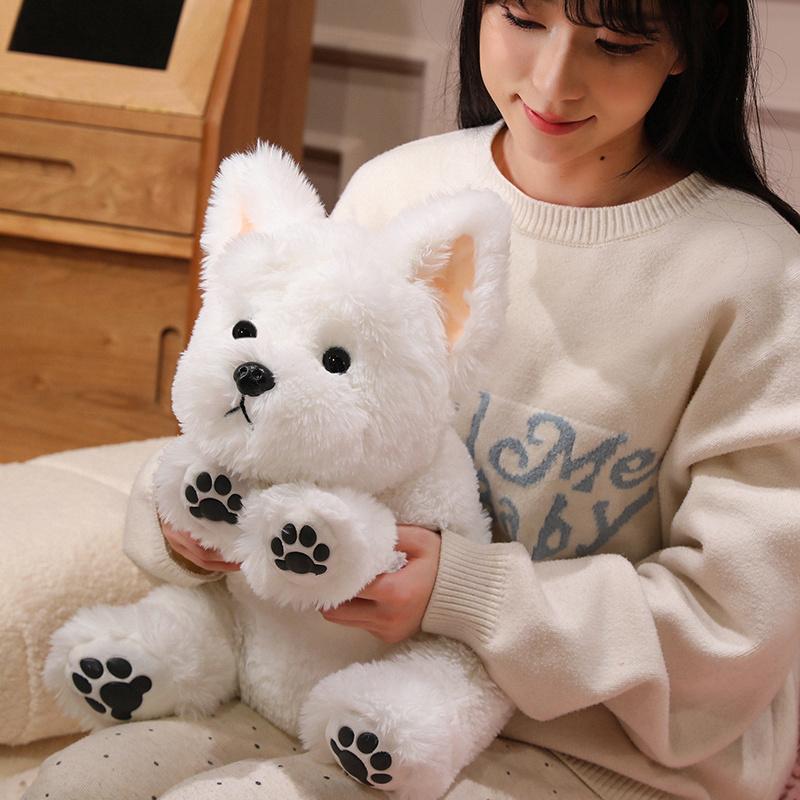 Cartoon West Highland White Terrier Plush Toy Cute Soft Stuffed Animal Doll Dog Home Decor Gifts For Friend