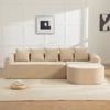 Modular Compression Sofa Made of Chenille Fabric, Filled with 30D High-elastic Foam. Easy To Move, Non-slip Floor, Ideal for Living room.LIGHT KHAKI