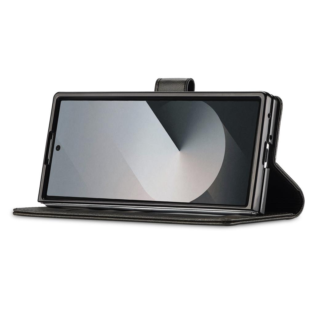 LC.IMEEKE For Samsung Galaxy Z Fold7 5G Case Calf Texture PU Leather Stand Wallet Phone Cover