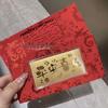 999 Fine Gold Zodiac Cartoon Red Envelope Coin Gift Set for Auspicious Beginnings