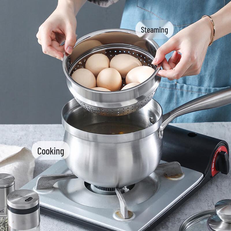 ZISIZ 16cm 304 Stainless Steel Milk Steamer Pot