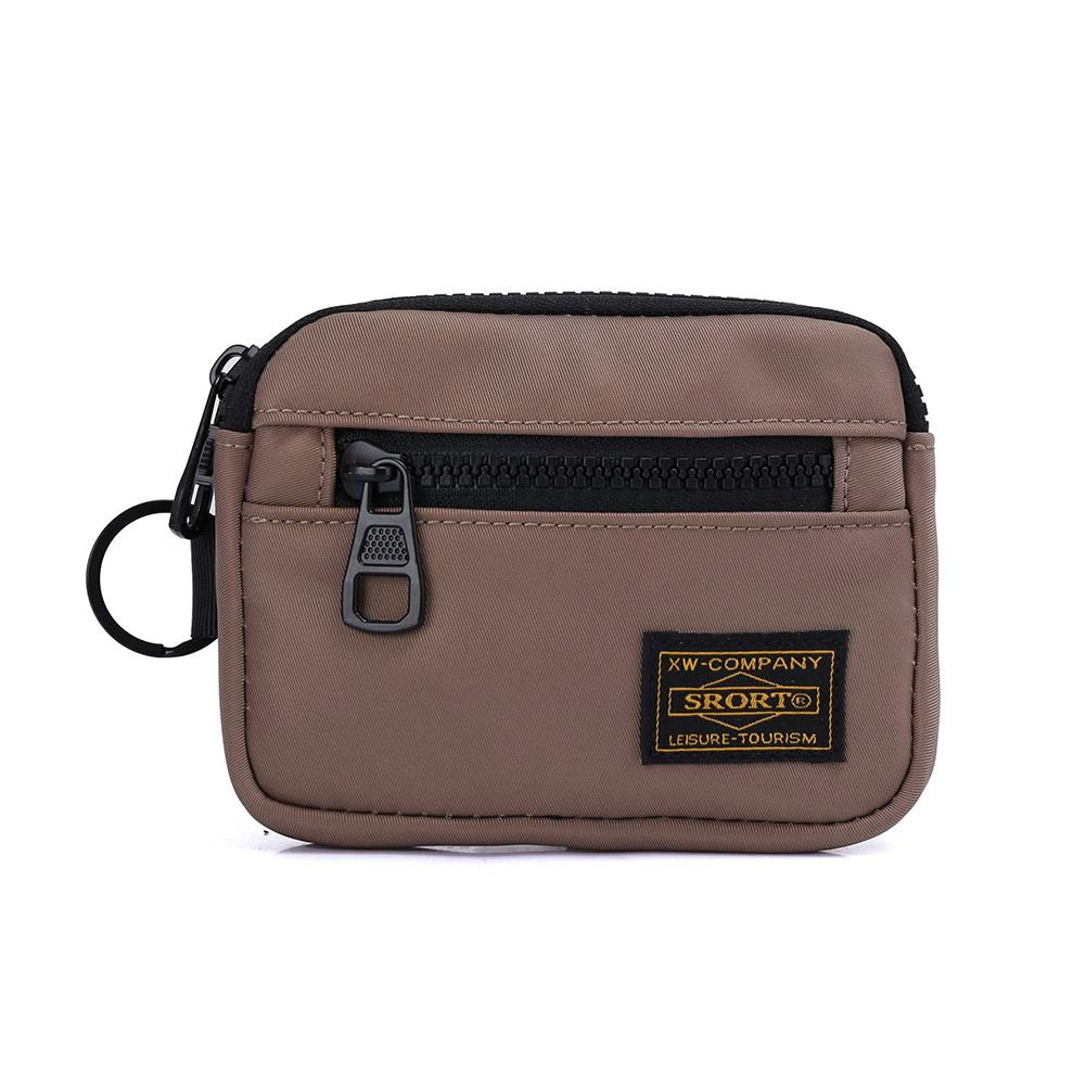 Kleine Lässige Herren Geldbörse Canvas Reißverschluss Kurze Geldbörse Mini Tasche Jugend Trend Halter Geld Retr I5S8