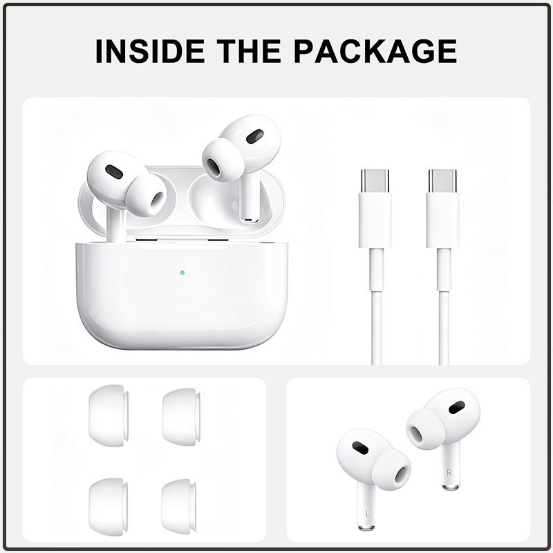 Căști True Wireless AirPods Pro 2 Generația a 2-a Împerechere Automată Izolare Fonică Căști In-ear Cu Accesoriu de Încărcare Type-C