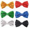 Nœud Papillon à Sequins Cravate de Scène Pour Homme Femme Mode Danse d'Équipe Nœud à Sequins Coloré Fête Brillant Sequins Nœud Papillon