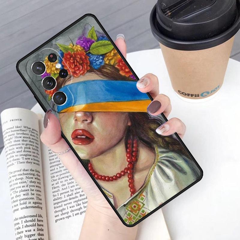 Ukraine Ukrainian Girl Phone Case Cover For Samsung Galaxy S24 S25 Ultra S21 S22 Ultra S10E Note 10 Plus Note 20 FE S23