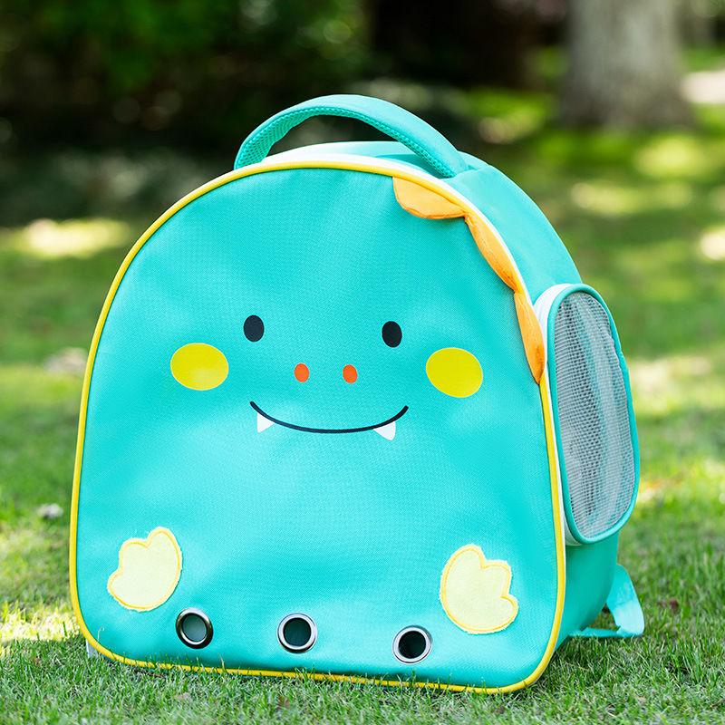 

Товары для домашних животных Кошачий походный рюкзак, одинарный и двойной, рюкзак для домашних животных, для собак маленьких и средних размеров, дышащая летняя ручная сумка большой вместимости зелёный