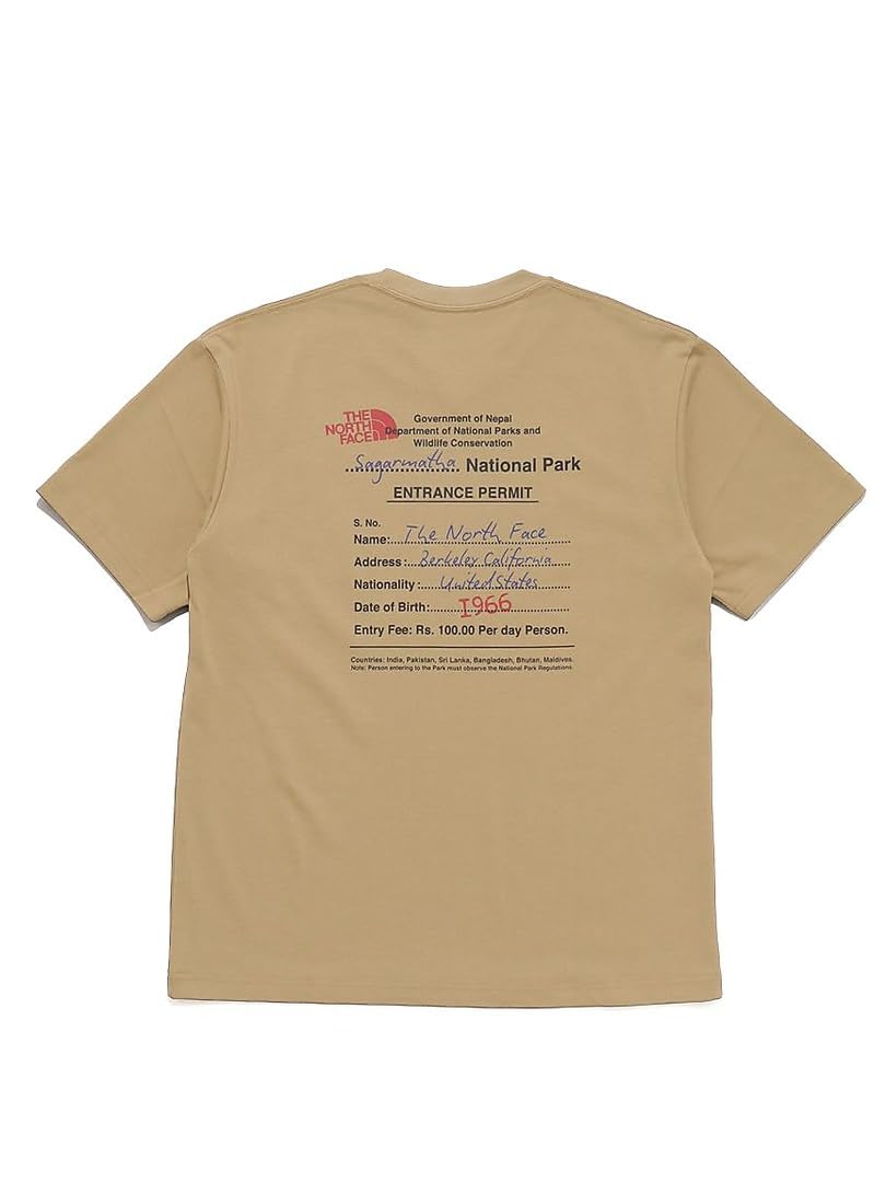 

The North Face Short Sleeve Entrance Permit UV Kelp Size O Tee, Unisex, Quick-Drying, Anti-Static, Protection, Tan,