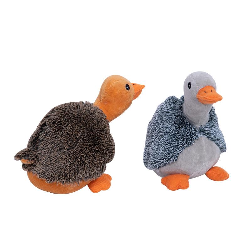 Cute Plush Duck Dog Cat Toy, Interactive Soft Plush Duck Pet Toy, Chewable Squeaky Pet Toy for Dogs Cats Puppy Kitten Play Gift