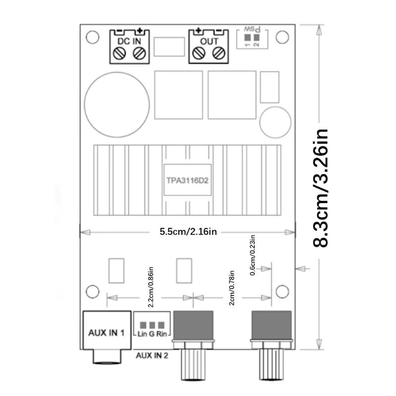 Placă amplificator audio digitală 3116 100W Subwoofer Mini Amplificator Eficiență ridicată Zgomot redus Pentru difuzoare DIY Sisteme audio