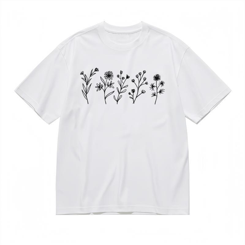 

Men s Fashion Classic T-Shirt Herb Leaf Pattern Minimalist Graphic Print Tee 3XL