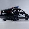1:24 Model Y Policie Slitina Tlakově litý Model Auta Zvuk & Světlo Pull Back Vysoká Simulace Ozdoba Vnitřní Stolní Dekorace Hobby Chlapec