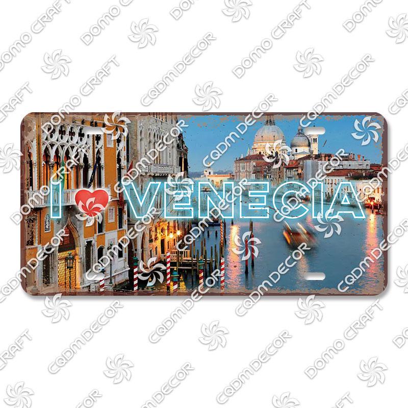 National Tourist City Plaques Metal Plate London Hawaii Venice Retro Metal Tin Signs Wall Decor Garage Car Club Living Room Home