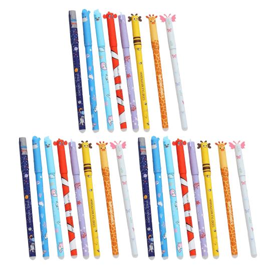 Kreslená gumovací gelová pera Roztomilé zvířecí motivy 0,7 mm Modrý inkoustové pero Hladké psaní Čisté gumování Pero Školní potřeby Dárky na párty