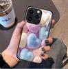 Spring new color plush love mobile phone case iPhone16 girls high value Apple 17 glass protective case