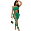 Fashion Sexy Cut Out Jumpsuit Women Spring Off-shoulder Side High Split Skinny Club Outfits Female Bodysuit Y2k Clothes 25427