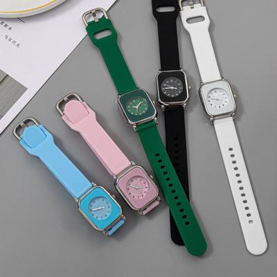 Luxury Square Women Watch Simple Dial Quartz Wristwatch Silicone Strap Watches Elegant Ladies Clock Gifts Montre Femme