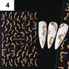 Metallic Silver Chrome Line Nail Stickers Adhesive Stripe Vine Flame Swirl French Foil Tape DIY Manicure Salon Nail Art Decor